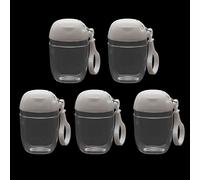 Confezione da 5 bottiglie da viaggio in plastica vuote a prova di perdite con portachiavi per disinfettante le mani, contenitore da viaggio ricaricabile per articoli da toeletta