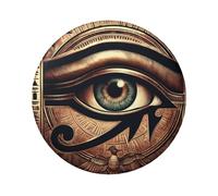 Confezione da 5 bottoni rotondi laminati Mystical-Egypt-Eye-Of-Horus, 6 cm, con finitura lucida e chiusura a scatto sicura