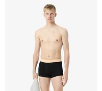 Lacoste - Confezione da 5 boxer aderenti neri con fascia in vita a contrasto-Nero M