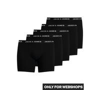 Jack & Jones Boxer Plus Size 5pkk Neri da Uomo 5XL Nero