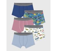 Confezione da 5 boxer in cotone Blu 12 anni - 150 cm Fantasia