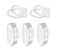 Confezione da 5 Braccialetti con Corsetto da Polso, Braccialetti con Fiori da Polso per Matrimonio, Braccialetti Elastici da Polso, Braccialetti con Corsetto da Polso con Strass, Feste