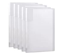 Confezione da 5 cartelle portadocumenti, raccoglitore trasparente for libri con 20/30/40/60/80/100 pagine, tasche trasparenti, maniche/80 pagine