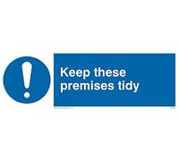 Confezione da 5 cartelli con scritta "Keep these premises order", 150 x 50 mm, L15