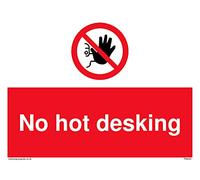 Confezione da 5 cartelli con scritta "No hot desking", 200 x 150 mm, formato A5L
