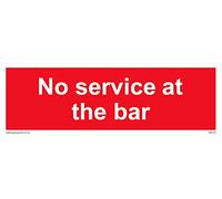 Confezione da 5 cartelli con scritta "No service at the bar", 150 x 50 mm, L15