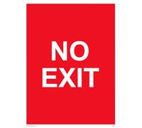 Confezione da 5 cartelli con sfondo rosso "No Exit", 150 x 200 mm, formato A5P