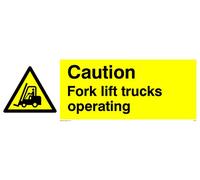 Confezione da 5 - Cartello di avvertimento per carrelli elevatori - 300 x 100 mm - L31