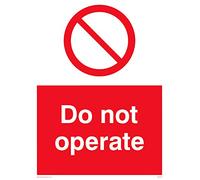 Confezione da 5 - Cartello Do Not Operate - 150 x 200 mm - A5P