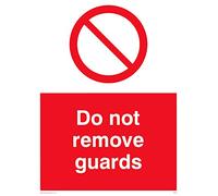 Confezione da 5 - Cartello"Do Not Remove Guards" - 150 x 200 mm - A5P