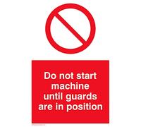 Confezione da 5 - Cartello"Do Not Start Until Guarded", 100 x 150 mm, A6P