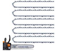 Confezione da 5 catene per motosega Stihl da 3/8" LP passo .43" 55 maglie di azionamento adatte a Stihl MS170, MS171, MS180c, 61PMMC3-55, Oregon R55 e altri