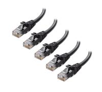 Confezione da 5 cavi Ethernet Cat6 corti da 10 Gbps antigroviglio 0,3 m (cavo