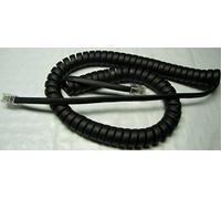 Confezione da 5 cavi piatti neri corti da 2,8 m compatibili con Polycom serie VVX IP Phone 201 250 300 301 310 311 350 400 401 410 411 450 500 510 600 601 Ricevitore Charcoal Curly Coil Lotto