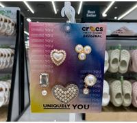 Confezione da 5 ciondoli Jibbitz Crocs Pearl heart