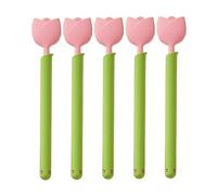 Confezione da 5 clip alla moda a forma di tulipani per sacchetti di cibo con scatola di immagazzinaggio accessorio per forniture da cucina organizzazione snack sacchetti sigillanti