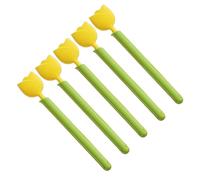 Confezione da 5 clip alla moda a forma di tulipani per sacchetti di cibo con scatola di immagazzinaggio accessorio per forniture da cucina organizzazione snack sacchetti sigillanti
