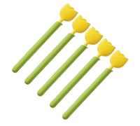 Confezione da 5 clip alla moda a forma di tulipani per sacchetti di cibo con scatola di immagazzinaggio accessorio per forniture da cucina organizzazione snack sacchetti sigillanti