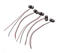 Confezione da 5 connettori a scatto per batteria da 9 V, 9 V, clip per batteria con alloggiamento in plastica, tipo T
