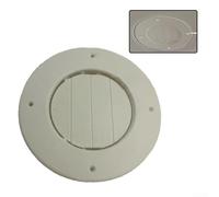 Confezione da 5 coperture per prese d'aria da soffitto per camper, 16,5 cm, in ABS, colore bianco, adatte a 4-5/8 canaline girevoli per flusso d'aria di roulotte (1 confezione da 4 viti)