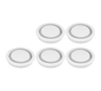 Confezione da 5 coperture per prese d'aria in plastica ABS con design incorporato, 50 mm, per armadio, ufficio o sala conferenze, colore grigio