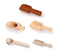 Confezione da 5 Cucchiaini in Legno Piccoli, Cucchiai per Spezie, Mini Cucchiai in Legno, Cucchiai in Legno di qualità, Set di Cucchiai in Legno, Cucchiaini in Legno Piccoli per Spezie