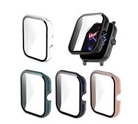 Confezione da 5 custodie rigide in PC per Amazfit GTS3 Amazfit GTR3 PRO Amazfit GTR 2e Amazfit GTS 2 mini con pellicola proteggi schermo in vetro temperato copertura per accessori Amazfit Watch (GTS3)