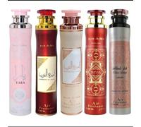 Confezione da 5 deodoranti arabi da 300 ml ciascuno, deodoranti per ambienti Yara rose, Ameerat al Arab, Badee al oud sublime, Ameerat al Arab prive rose + Fachkar LATTAFA, spray per ambienti intenso,
