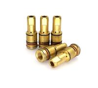 Confezione da 5 diffusori di gas per saldatura MIG 4635, ugello esteso per torce serie 350/400/500, componenti di ottimizzazione del flusso di gas con design anti-schizzi