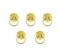 Confezione da 5 eleganti teste di leone per cassetti e armadietti, in lega robusta, accessorio portatile per la decorazione della casa, mobili vintage