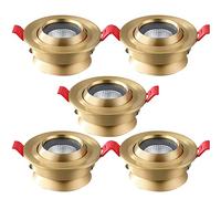 Confezione da 5 faretti da Incasso a LED, con deflettore, 5W/7W/10W, ano reabile 30°, faretti antiriflesso Profondi in pannohia, faretti da Incasso a soffitto in pannohia di Rame da 3 polli
