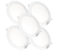 Confezione da 5 faretti LED da incasso rotondi 18W 1500 lumen extrapiatti 13 mm