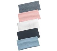 Confezione Da 5 Fasce Per Capelli Lavorate A Maglia, Fasce Elastiche, Fasce Semplici Semplici, Fasce Per Sport E Fitness, Accessori Di Abbigliamento