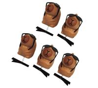 Confezione da 5 fermagli per capelli a forma di capibara in peluche, alla moda, ornamento per capelli adatto per studenti e giovani donne