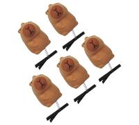 Confezione da 5 fermagli per capelli a forma di capibara in peluche, alla moda, ornamento per capelli adatto per studenti e giovani donne
