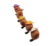 Confezione da 5 fermagli per capelli a forma di capibara in peluche, alla moda, ornamento per capelli adatto per studenti e giovani donne