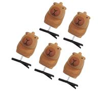 Confezione da 5 fermagli per capelli a forma di capibara in peluche, alla moda, ornamento per capelli adatto per studenti e giovani donne