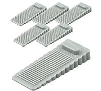 Confezione da 5 fermaporta in gomma trasparente - cunei resistenti di alta qualità per pavimento patio (grigio)