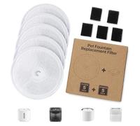 Confezione da 5 filtri di ricambio per fontanella per gatti + 5 filtri in spugna, compatibili con la fontanella per gatti wireless Petkit Eversweet Solo SE/Solo 2/3 Pro/3/2s