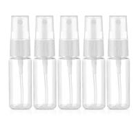 Confezione da 5 flaconi da viaggio trasparenti da 20 ml, bottiglia trasparente per nebulizzare la nebbia fine, contenitore spray portatile per donne e uomini da viaggio, imbottitura ripetibile