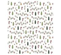 Confezione da 5 fogli di carta da regalo natalizia multicolore, 48,3 x 69,8 cm, motivo natalizio (I, A)