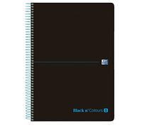 Confezione da 5 fogli Europeanbook-8 a spirale, copertina in plastica A4+, quadretti 5 x 5, blu