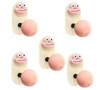 Confezione da 5 ganci adesivi resistenti per appendere la porta sul retro dei vestiti per la cucina, accessori da bagno colorati