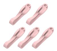 Confezione da 5 ganci in silicone per ghirlande per caminetti, scale, cucina, robusti ganci per ghirlande con supporto e fibbia per un montaggio sicuro della decorazione (rosa)