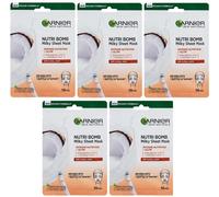 (CONFEZIONE DA 5) GARNIER NUTRIBOMB MILKY COCO SHEET MASK 5X28GR