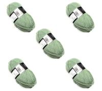 Confezione da 5 gomitoli da 100 g di filo Aran verde - salvia