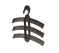 Confezione da 5 grucce multiple in plastica salvaspazio, multiuso, antiscivolo, per cappotti, giacche, pantaloni, vestiti, sciarpe, dormitorio, appartamenti, tessuto (caffè, taglia unica)