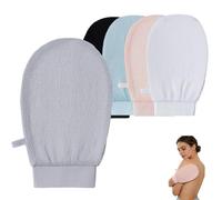 Confezione da 5 guanti esfolianti, per rimuovere la pelle morta, efficaci, delicati, riutilizzabili, per una pelle liscia e rinnovata, superficie della pelle facilmente liscia