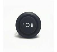 Confezione da 5 interruttori a bilanciere rotondi neri per auto automobilistiche 20 mm SPDT 2 vie cruscotto, 10 A