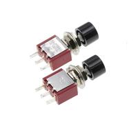 Confezione da 5 interruttori a pulsante con ritorno C-NO-NC a 3 pin da 6 mm, 2 A 250 V CA/5 A 120 V CA(Black)